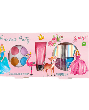 Souza Sminkesæt Øjenskygge Neglelak Lipgloss Princess - Souza Lipgloss  - 8720955283700